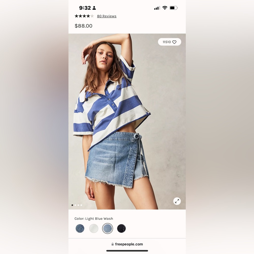 We the Free Emmy Denim Skort